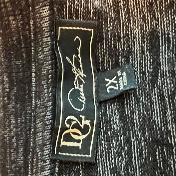 DG2 plus size 2x Black Heather sweater top w Charcoal beads - Picture 9 of 12